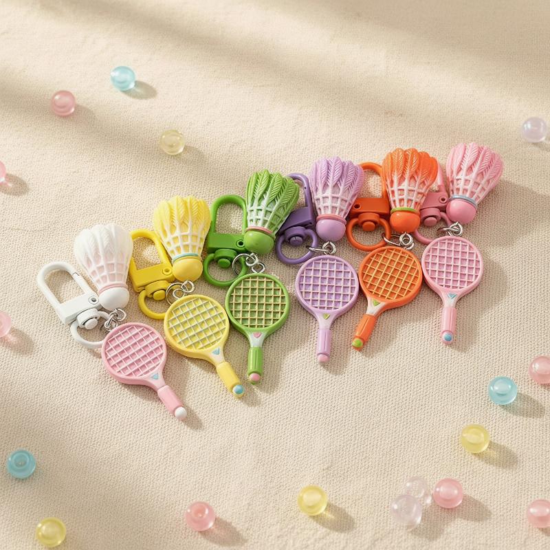 Badminton Lovers - Simulation Badminton Racket Keychain Unique Sporty