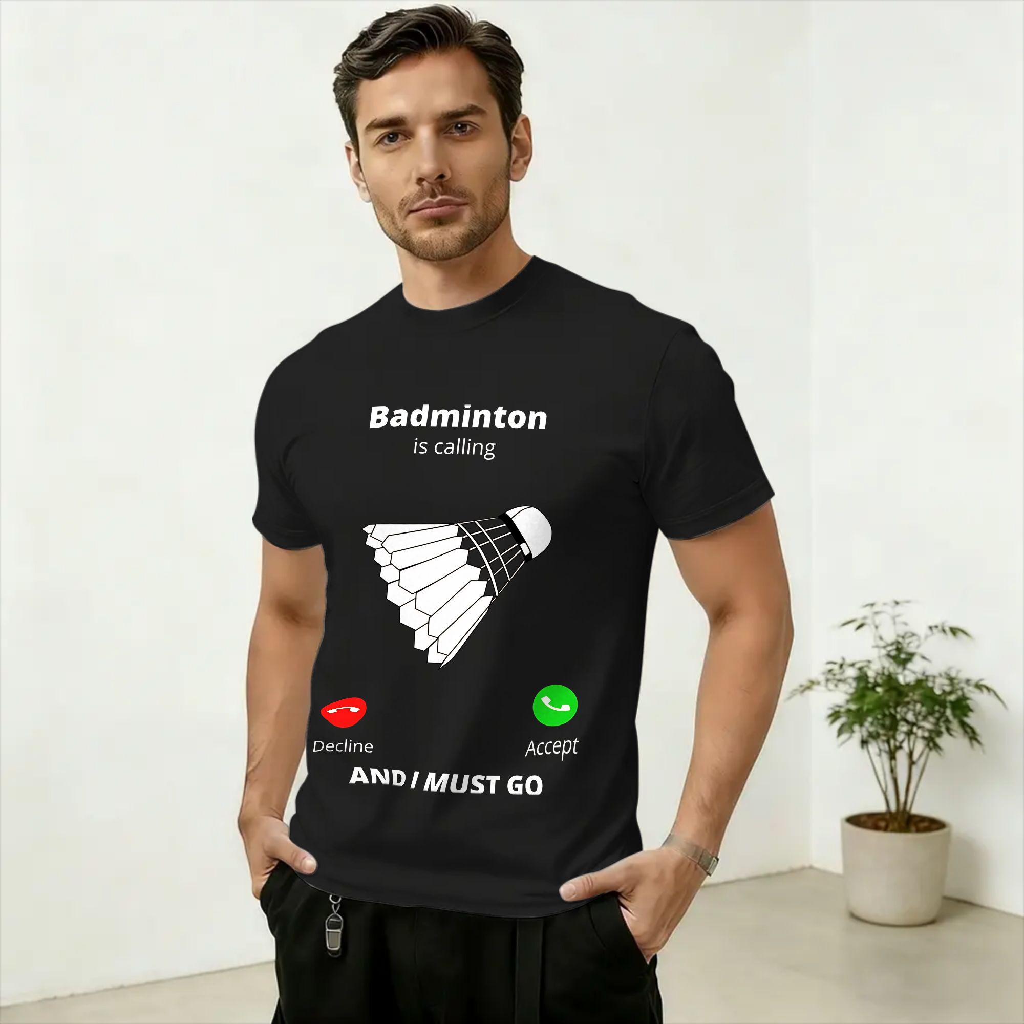 Casual Badminton is Calling T- - Badminton Is Calling 评论和价格
